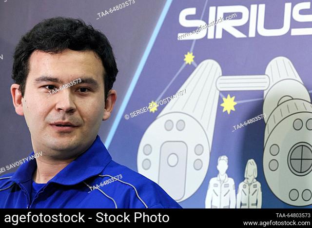 RUSSIA, MOSCOW - NOVEMBER 14, 2023: Researcher Rustam Zaripov attends a ceremony to start the SIRIUS-23 experiment at the Institute for Biomedical Problems...