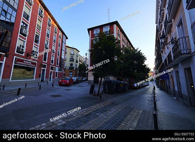 Costanilla de los Angeles Street during the confinement due to the national emergency caused by Covid-19 on April 12, 2020 in Madrid, Spain