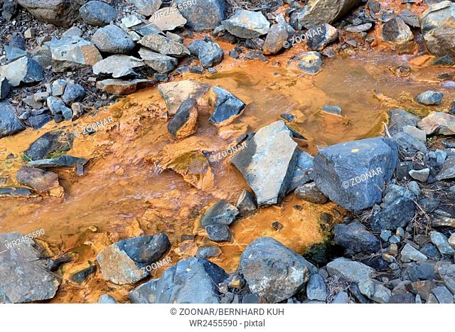 Mineral sediments in the creek