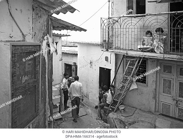 Kamani Indira Nagar and Kaju Pada slum ; Bombay Mumbai ; Maharashtra ; India