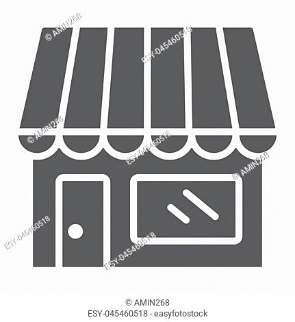 Store glyph icon, business and market, shop sign vector graphics, a solid pattern on a white background, eps 10