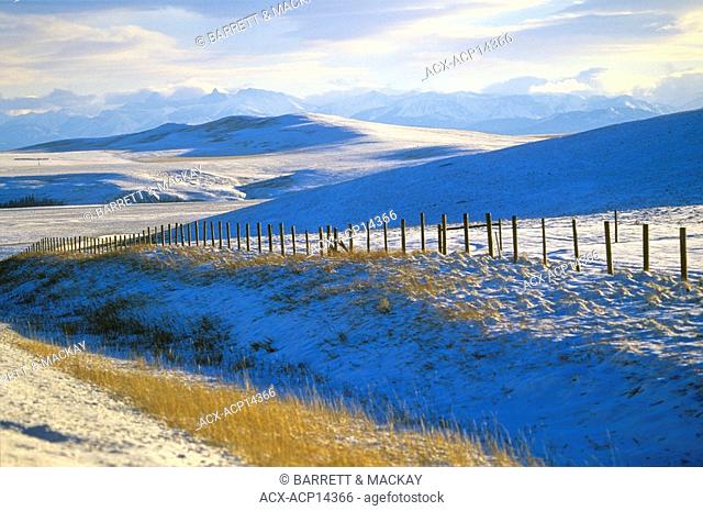 Longview in winter, Cowboy Trail, Alberta, Canada