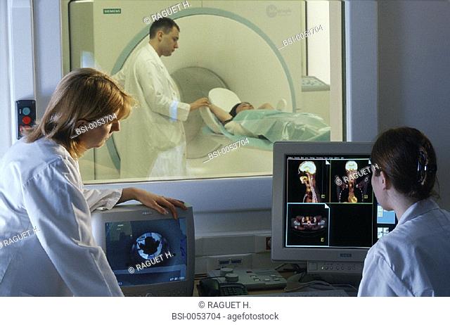 PETSCAN<BR>Photo essay from hospital.<BR>Department of Nuclear Medicine of the Gustave Roussy Institute, in the French region of Ile-de-France