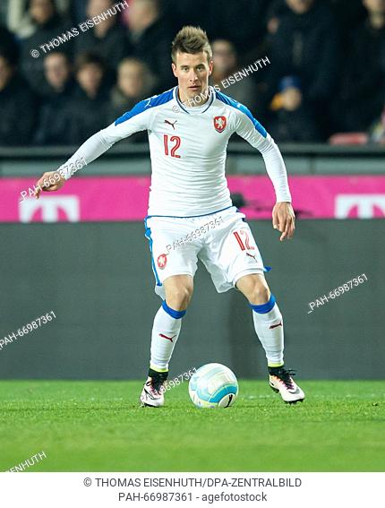 The Czech Republic's Lukas Marecek during the test match between the Czech Republic and Scotland at Letna Stadium in Prague, Czech Republic, 24 March 2016