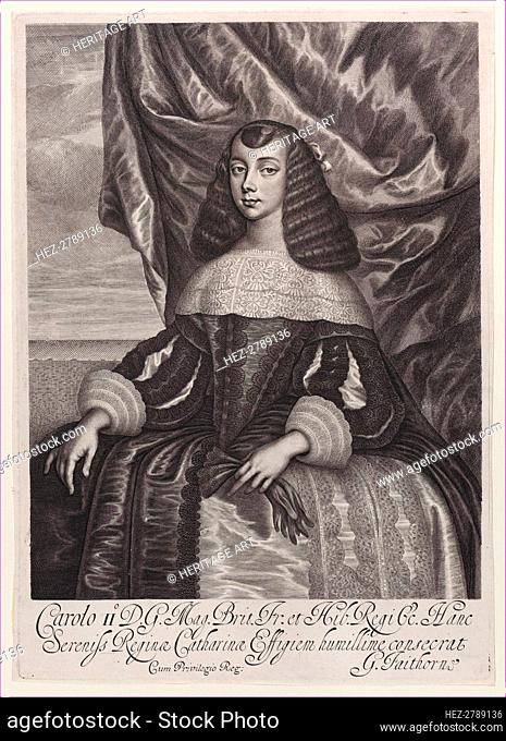 Catherine of Braganza, 1662. Creator: William Faithorne