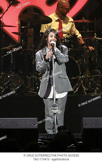 Singer Alessia Cara performs at the iHeartRadio Jingle Ball at the Allstate Arena in Chicago, Illinois