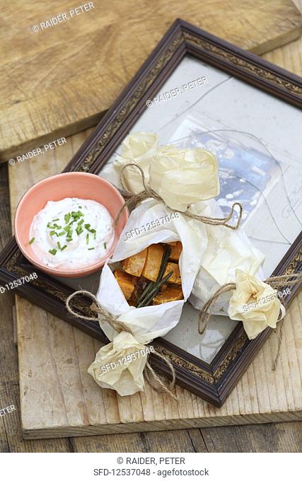 Bavaria meets France – oven-roasted sweet potatoes 'en papillote'