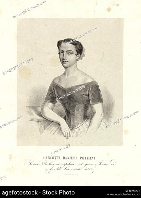 Carlotta Ranieri Pochini, prima ballerina assoluta nel gran Teatro di Apollo, carnevale 1852 Additional title: Portrait. Battistelli, V. (Printer)