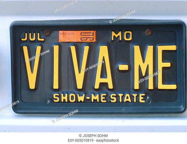 Vanity License Plate - Missouri