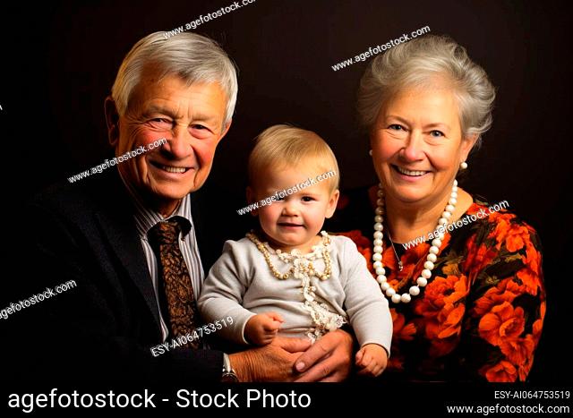 Grandparents with their loved grandchildren