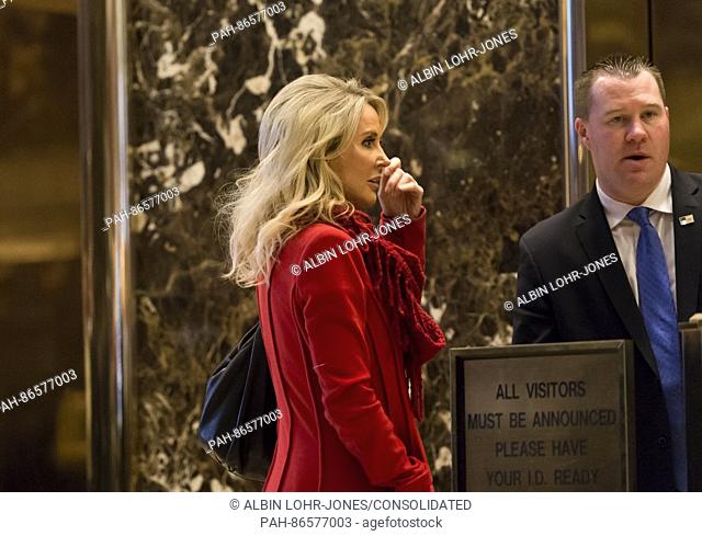 Fox News anchor Heather Childers is seen in the lobby of Trump Tower in New York, NY, USA on December 16, 2016. Credit: Albin Lohr-Jones / Pool via CNP - NO...