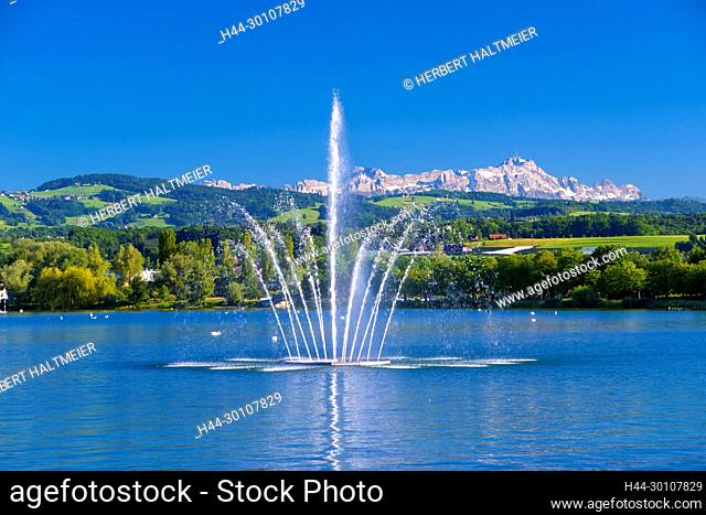 Bodensee, Säntis, Springbrunnen, Arbon, Wolken