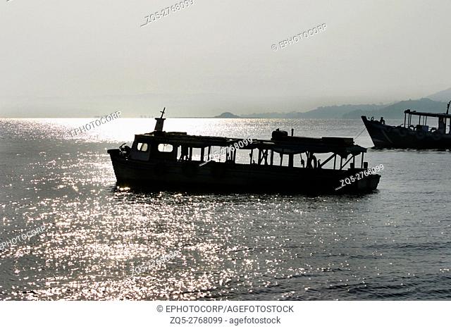 Local ferry boats in west coast of Maharasthra, India