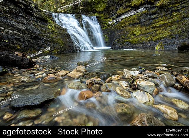 Lower sweetcreek falls located near Metaline, Washington. Photographed in October
