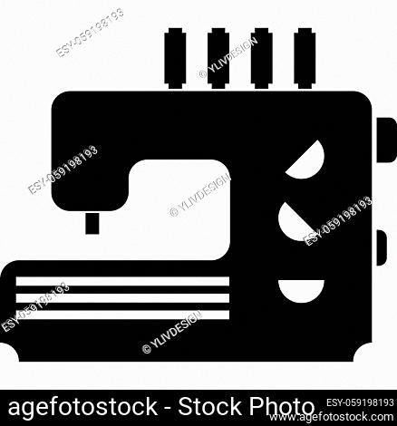 Sewing machine icon. Simple illustration of sewing machine vector icon for web