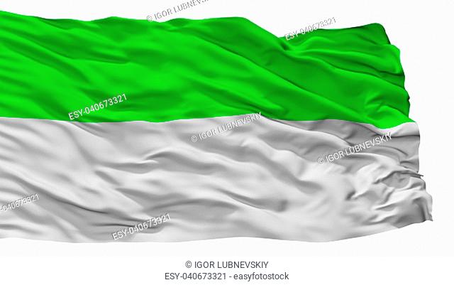 Zona Bananera City Flag, Country Colombia, Magdalena Department, Isolated On White Background