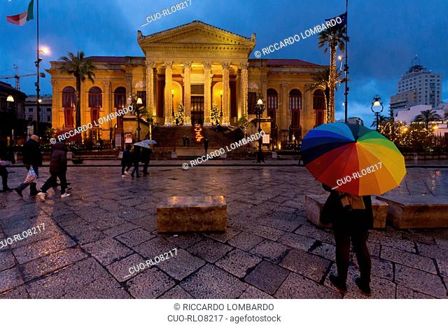 Teatro Massimo theatre, Palermo, Sicily, Italy, Europe