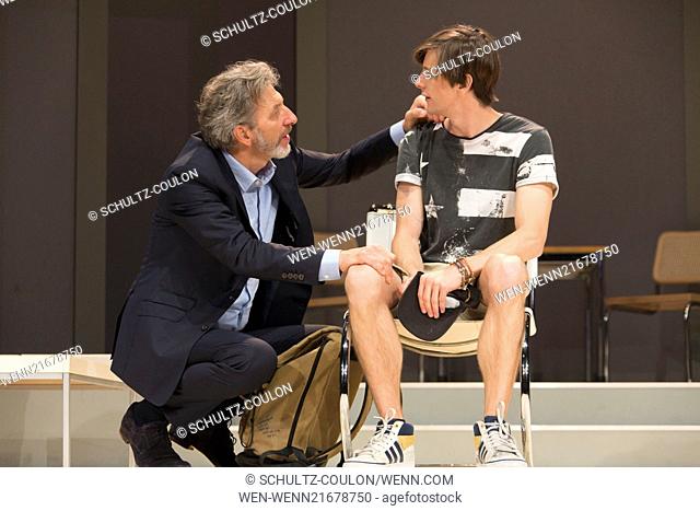 Rehearsel for the theatre play Zorn at Hamburger Kammerspiele. Featuring: Rufus Beck, Jonathan Beck Where: Hamburg, Germany When: 05 Sep 2014 Credit:...