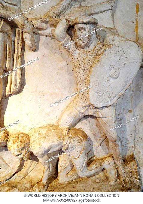 detail from the Column of Marcus Aurelius (Barbarian Embassy) circa 180-192 A.D