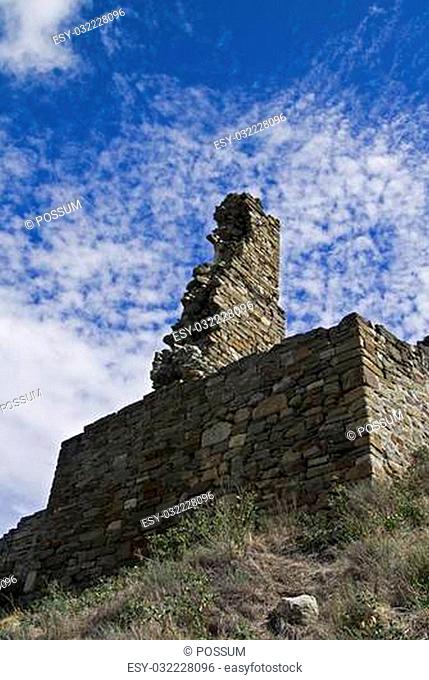 Sudak fortress in Crimea - ruins of the tower