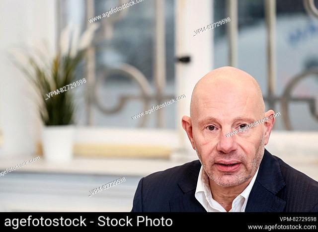 former Walloon parliament clerk Frederic Janssens pictured during a press conference in Namur, Tuesday 19 December 2023. The head clerk of the Walloon...