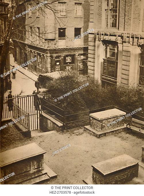 'The Coopers' Arms from the Churchyard of St. Olave's, Silver Street', c1935. Creator: Unknown