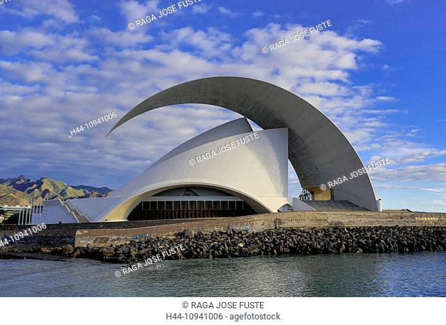 Auditorium, building, Calatrava, Canary Islands, Canaries, Santa Cruz de Tenerife, Santa Cruz, Tenerife, Teneriffa, architecture, auditorium, coast, concerts