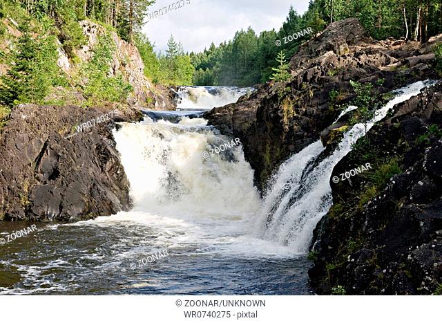 Waterfall Kivach in Karelia