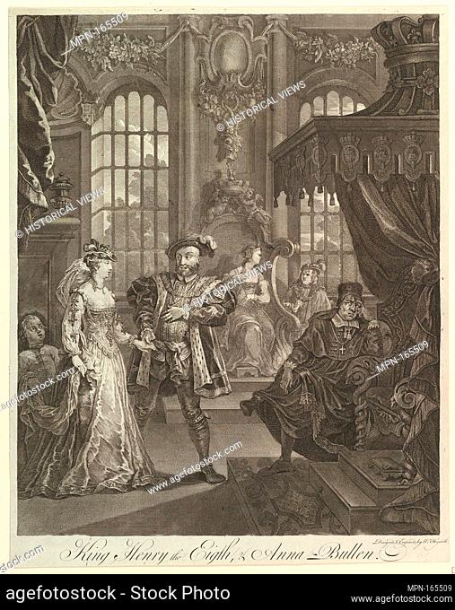 King Henry the Eighth and Anna Bullen. Artist: William Hogarth (British, London 1697-1764 London); Sitter: Henry VIII, King of England and Ireland (British