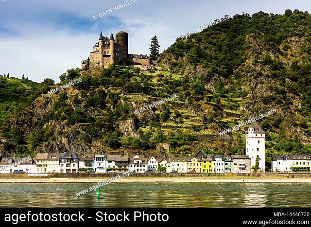 Germany, Rhineland-Palatinate, Loreley, rock, castle Katz