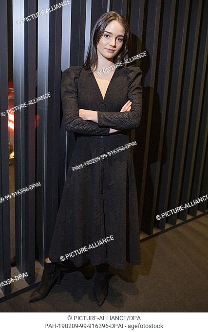 09 February 2019, Berlin: 69th Berlinale: The actress Aisling Franciosi, Ireland, is at the press reception for the ""European Shooting Stars 2019"" in the Audi...