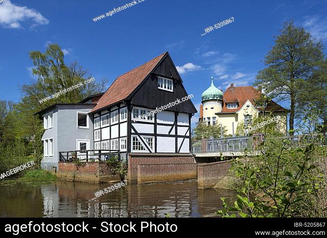 House Tumbraegel, Moorbach, water mill, Vechta, Lower Saxony, Germany, Europe