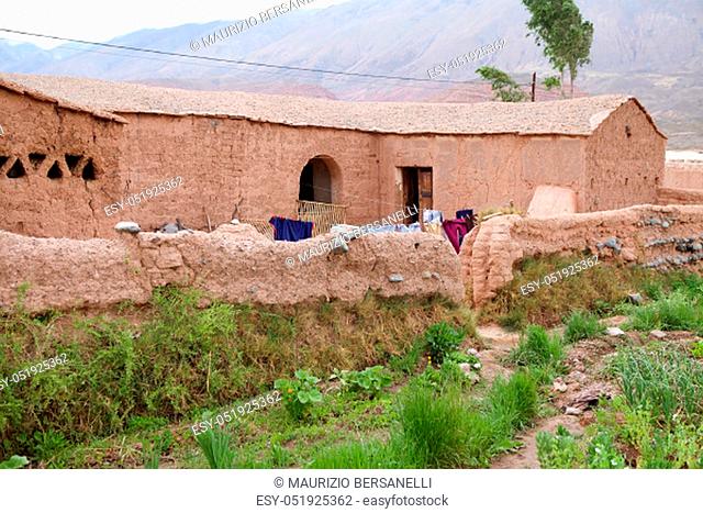 La Poma village along the Calchaqui Valley, Argentina. It is a valley in the northwestern region of Argentina and the village was destroyed by an earthquake in...