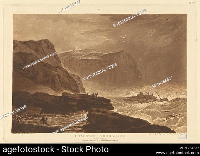 Coast of Yorkshire near Whitby. Avery, Samuel Putnam, 1822-1904 (Collector) Turner, J. M. W. (Joseph Mallord William) (1775-1851) (Artist) Mansfield