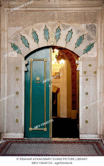 The main entrance of the Meydan of The Forty (Kirklar Meydani) and the tomb of Haji Bektash. Under this threshold is the staff of Uways-l Karani
