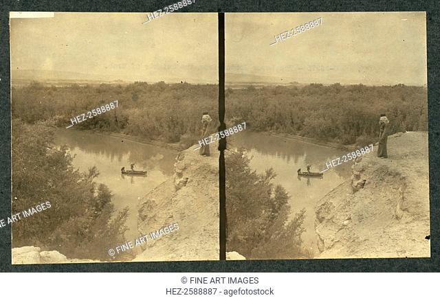 The Jordan River from the heights of Moab (Stereograph)
