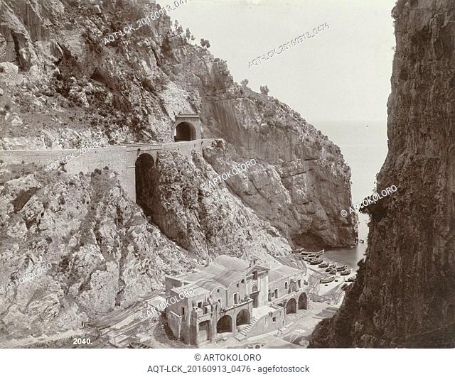 Road between Amalfi and Sorrento, Italy, Giorgio Sommer, 1834–1914, one of Europe’s most important photographers of the 19th century, c. 1888 - c