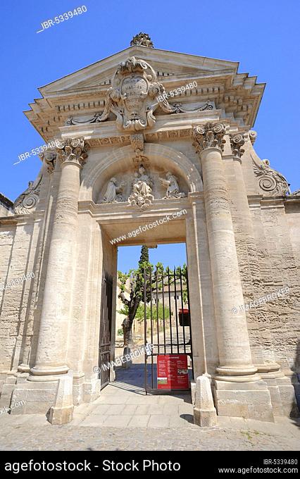 Entrance, Carthusian Monastery Val de Benediction, Villeneuve les Avignon, Gard, Languedoc-Roussillon, South of France, Chartreuse du Val de Benediction