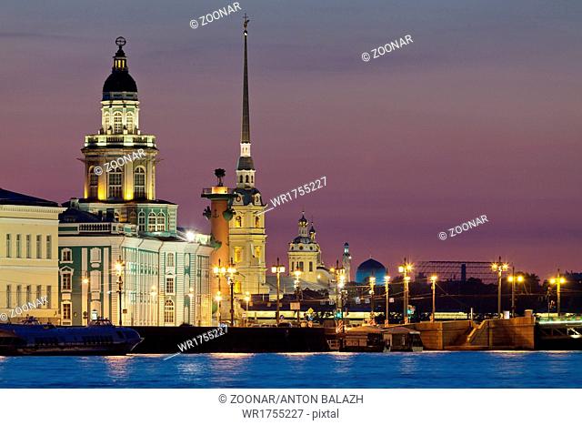 The iconic view of St. Petersburg White Nights