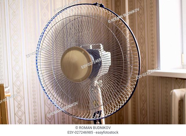 electric fan in the room. Operated ventilator