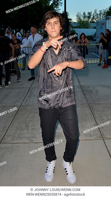 Univision's Premios Juventud (Youth Awards) held at BankUnited Center - Backstage Featuring: Joel Pimentel of CNCO Where: CORAL GABLES, Florida