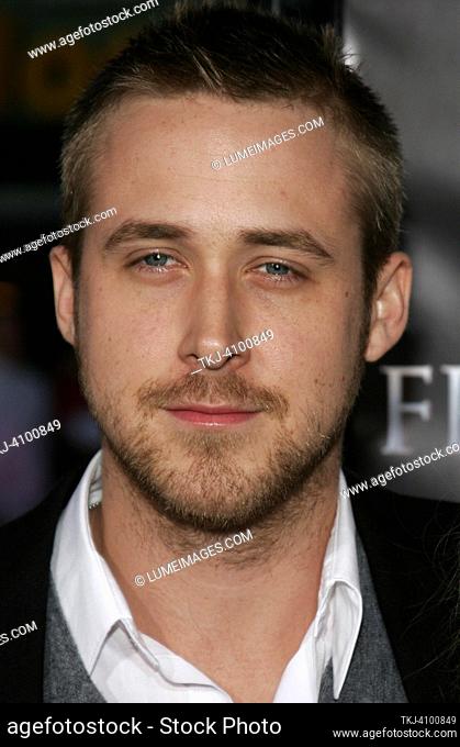 Ryan Gosling attends the Los Angeles Premiere of Fracture held at the Mann Village Theater in Westwood, California on April 11, 2007