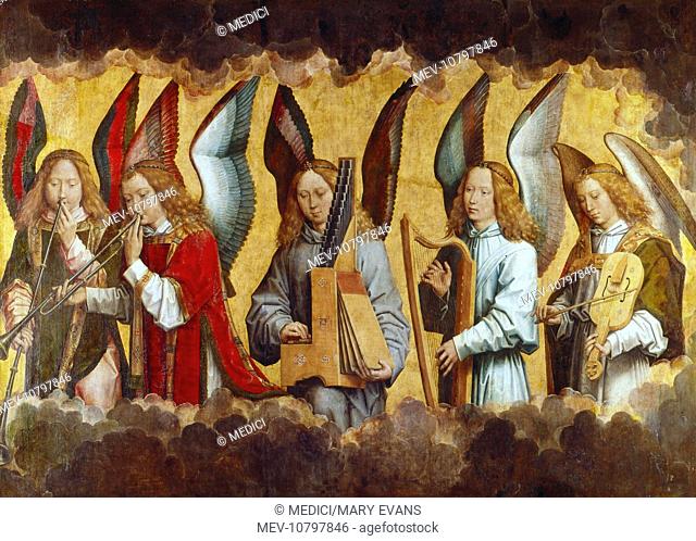 'Angel Playing Musical Instruments' – right wing of triptych of Najera