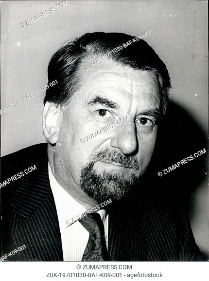 Oct. 30, 1970 - October 30th 1970 Envoy hits out a George Brown ?¢‚Ç¨‚Äú Sir Evelyn Shuekburgh, former British Ambassador to Italy