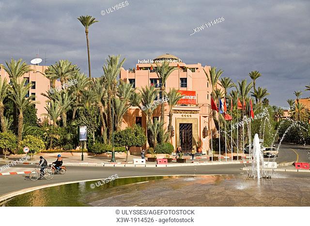 africa, morocco, marrakech, new town, hotel le marrakech