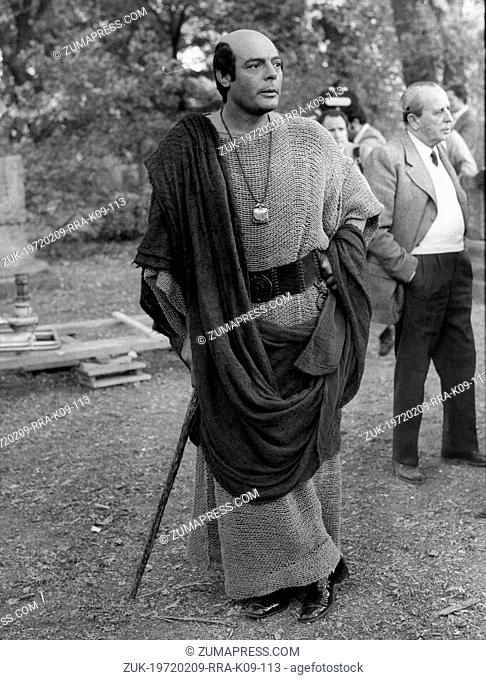 June 1, 1972 - Rome, Italy - Actor MARCELLO MASTROIANNI in costume as Scipione l'African on set of the film, 'Scipio the African