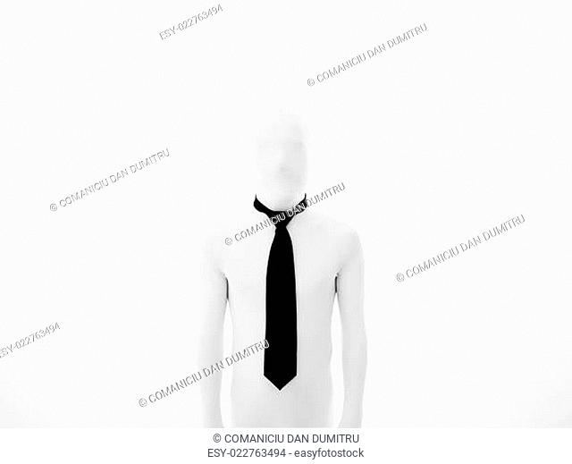 faceless black tie businessman