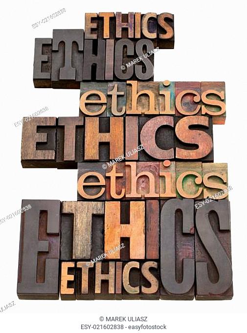 ethics word collage
