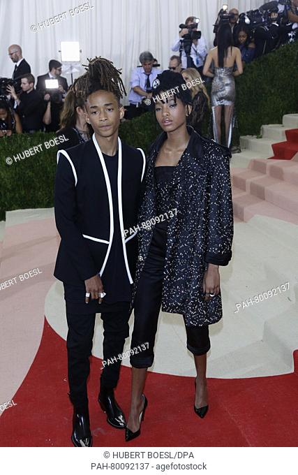 Jaden Smith and Willow Smith attend 'Manus x Machina: Fashion In An Age Of Technology' Costume Institute Gala at Metropolitan Museum of Art in New York City