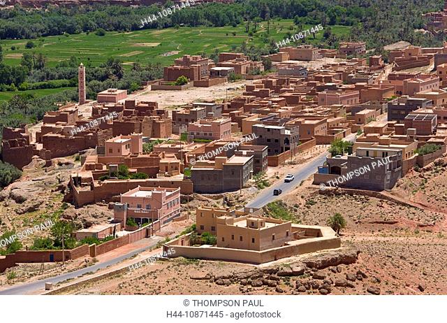 Village of Tinerhir, Dades Valley, High Atlas Mountains, Morocco
